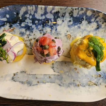 Chabuca - Causa tasting from the happy hour menu - Peruvian Near Me - Orlando, Florida Chabuca - Causa tasting from the happy hour menu - Peruvian Near Me - Orlando, Florida