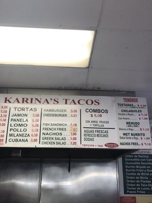 Menu photo 7 Karina's Tacos South El Monte, CA