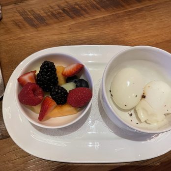The Guild House - Two perfectly soft boiled eggs and a side of Seasonal Fruit - New American Near Me - Columbus, Ohio The Guild House - Two perfectly soft boiled eggs and a side of Seasonal Fruit - New American Near Me - Columbus, Ohio