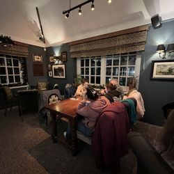 The Drum Inn - Our table close to the fireplace