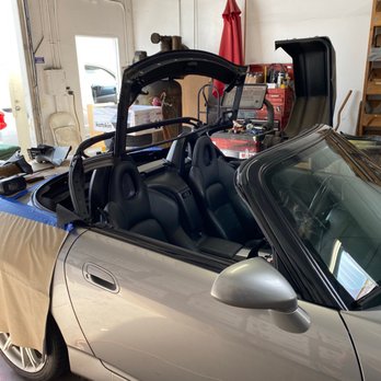 Ultra Trim Auto Restyling - Old soft top removed. - Auto Upholstery Near Me - Carson, California