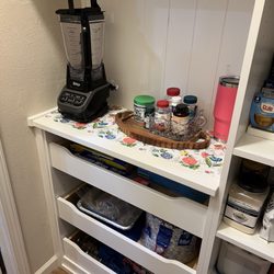 Adam Lee Gabaldon Closets and Storage - Pantry desk with pull out drawers underneath