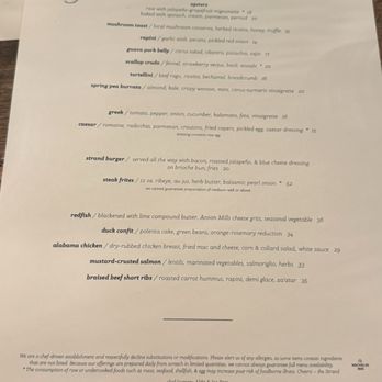 The Strand - Menu Feb 2026 - New American Near Me - Orlando, Florida The Strand - Menu Feb 2026 - New American Near Me - Orlando, Florida