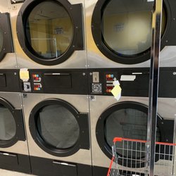 Crystal Clean Laundry - Out of order sign on every other dryer