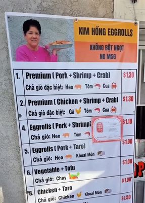 Menu photo 2 Kim Hong Eggrolls Westminster, CA