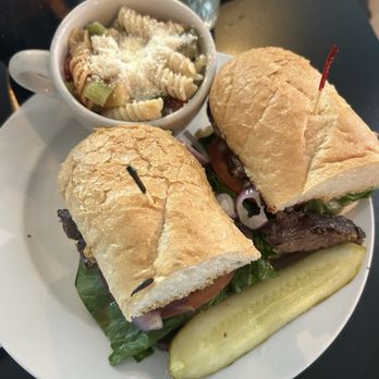 Dash of Salt and Pepper - steak sandwich & pasta salad - American Near Me - Chicago, Illinois