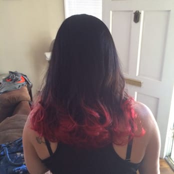 Sharrion James Hair Design - Red and black ombré - Nail Salons Near Me - Long Beach, California Sharrion James Hair Design - Red and black ombré - Nail Salons Near Me - Long Beach, California