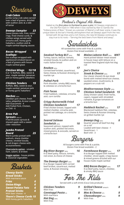 Menu photo 7 Three Dollar Deweys Portland, ME