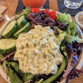 Yorgo's Bageldashery - Salad With A Scoop of egg salad - Bagels Near Me - Norfolk, Virginia