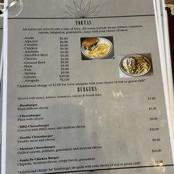 El Rinconcito Restaurant - Menu