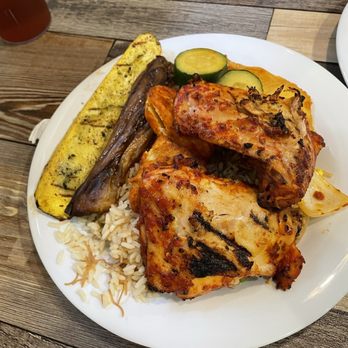 Dimassi's Mediterranean Buffet - Baked chicken with grilled vegetables and rice. - Mediterranean Near Me - Cerritos, California Dimassi's Mediterranean Buffet - Baked chicken with grilled vegetables and rice. - Mediterranean Near Me - Cerritos, California