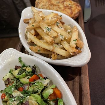 Bin 303 - Brussels sprouts, fries and twice baked potato - New American Near Me - Rockwall, Texas