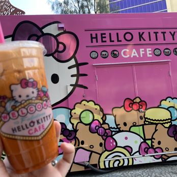 Hello Kitty Cafe - Thai Tea- so fricken good! Will definitely be back for this Thai tea - Desserts Near Me - Las Vegas, Nevada
