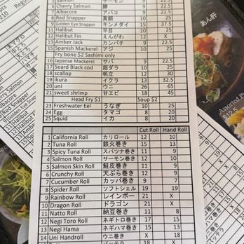 Kappo Sui - Sushi menu - Japanese Near Me - Costa Mesa, California