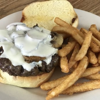 The Flying Machine - Mushroom Swiss Burger - Sandwiches Near Me - Lawrenceville, Georgia