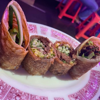 886 - Scallion Pancake Beef Wrap - Taiwanese Near Me - New York, New York 886 - Scallion Pancake Beef Wrap - Taiwanese Near Me - New York, New York