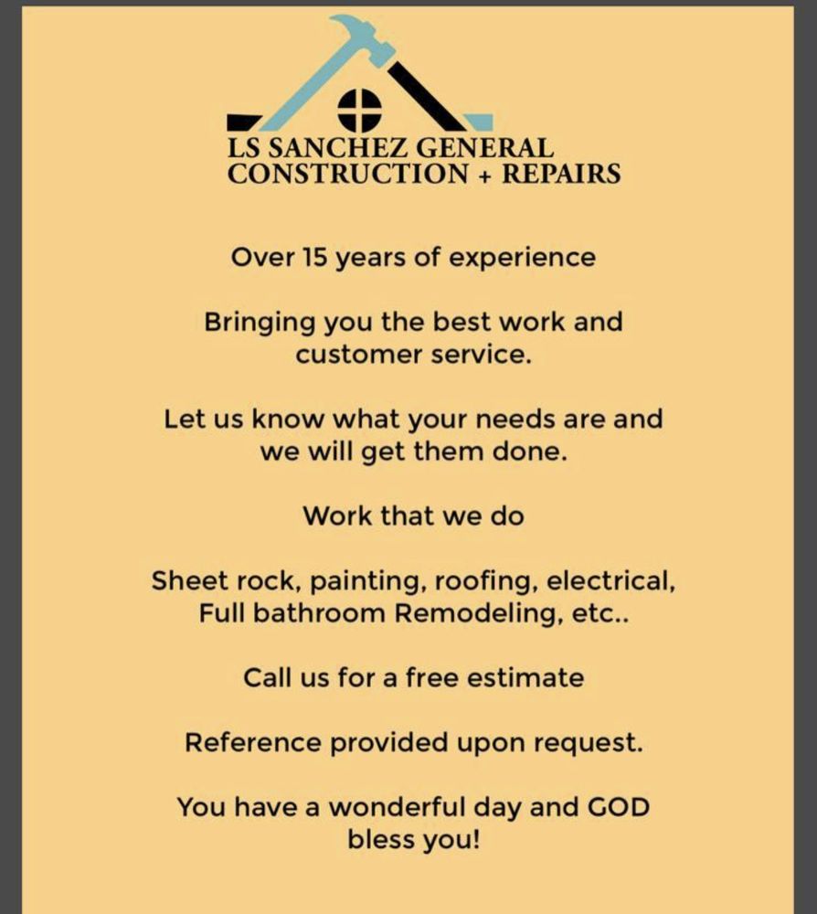 Slide of LS Sanchez General Construction Plus Repair