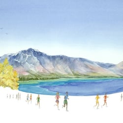Lake Tahoe Marathon artwork by Robert Schimmel (from the website)