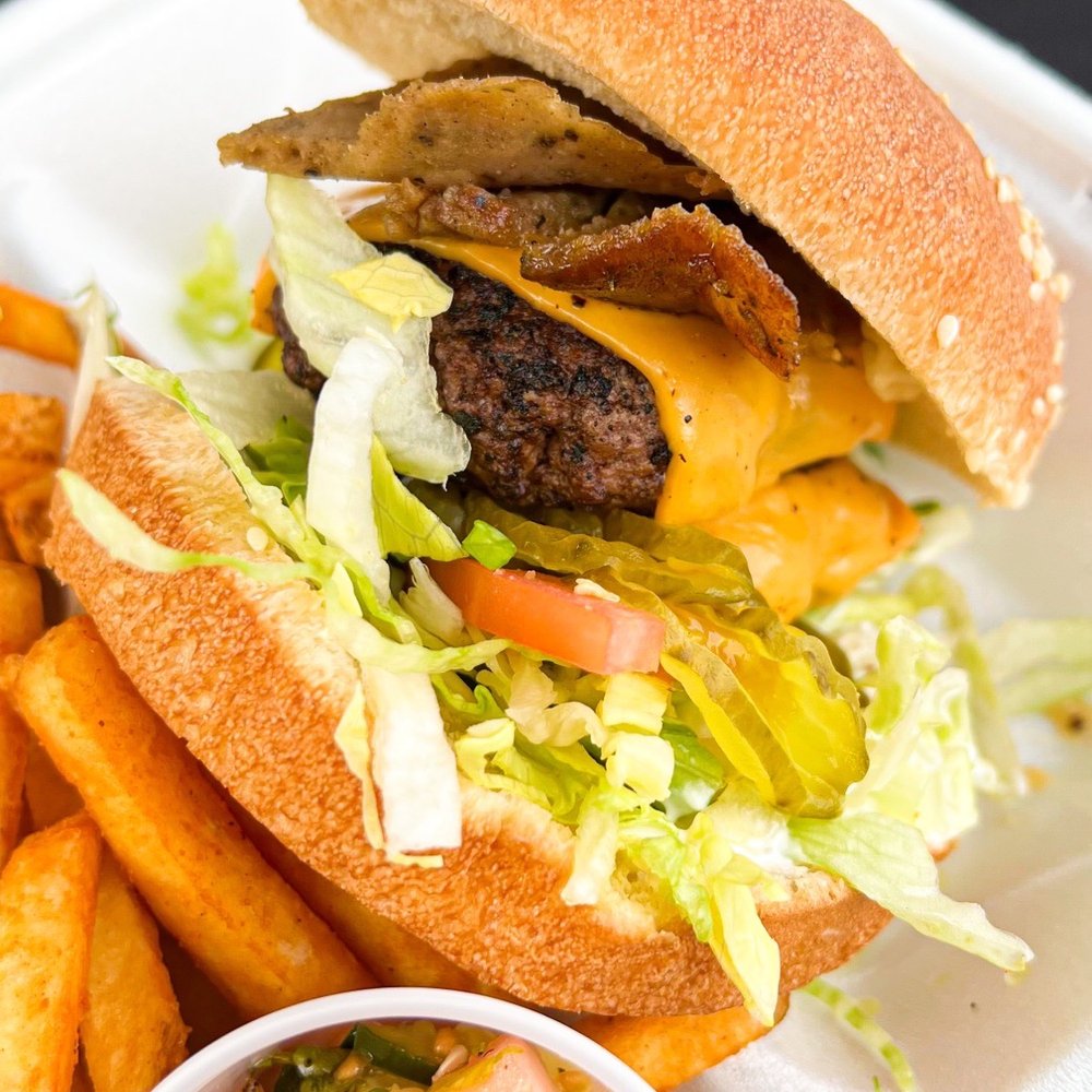Rockin' Moroccan -  burger and french fries - Moroccan Near Me