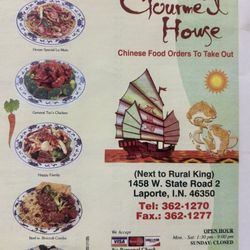 Gourmet House Chinese - Updated menu as of 11/21/25