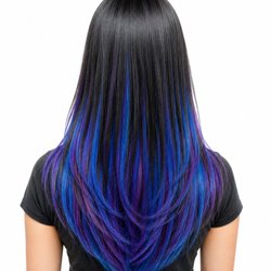 Blue and purple ombré color