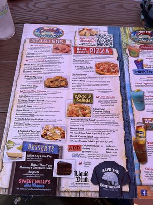 Menu photo 4 Crabby's On The Pass Treasure Island, FL