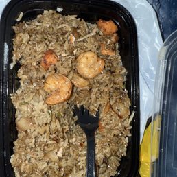 Salmon and shrimp fried rice Salmon and shrimp fried rice