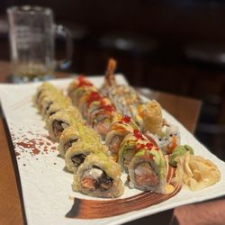 Niji Asian Cuisine - Godzilla Roll, Tokyo Roll, and Spicy Shrimp Tempura Roll