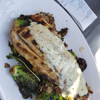 California Fish Grill - Sea bass double brussel sprouts - Seafood Near Me - Riverside, California California Fish Grill - Sea bass double brussel sprouts - Seafood Near Me - Riverside, California