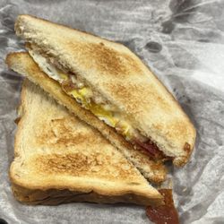 Eats Restaurant - Bacon, egg and cheese on white toast