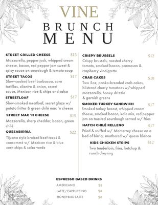 Menu photo 2 VINE Red River, NM