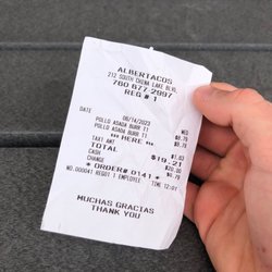 Albertacos - Receipt