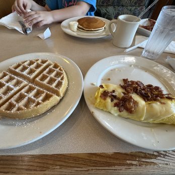 Green Brook Pancake House - Belgian Waffle & Bacon w/Pepper Jack Omelette - American Near Me - Green Brook Township, New Jersey Green Brook Pancake House - Belgian Waffle & Bacon w/Pepper Jack Omelette - American Near Me - Green Brook Township, New Jersey