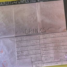 drinks menu