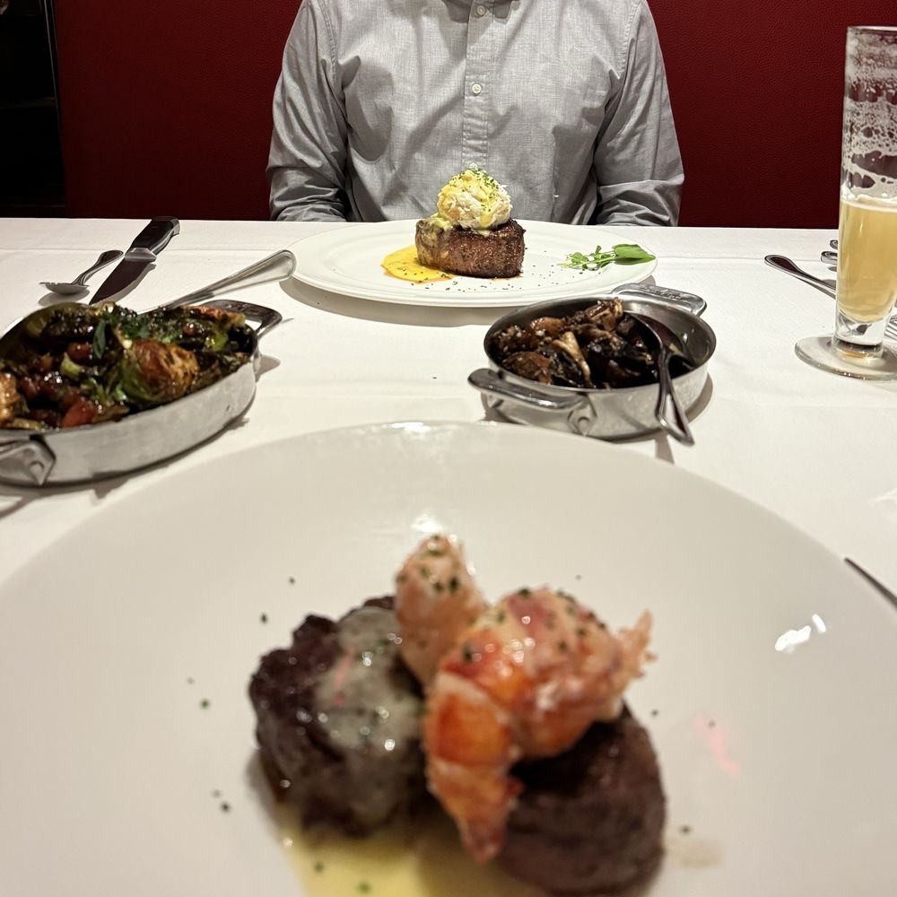 The Capital Grille - Seared Tenderloin with Butter Poached Lobster Tails- absolutely a must have! - Steakhouses Near Me - Burbank, California The Capital Grille - Seared Tenderloin with Butter Poached Lobster Tails- absolutely a must have! - Steakhouses Near Me - Burbank, California