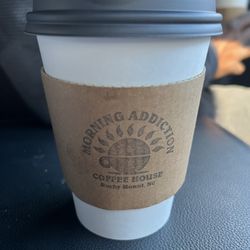 Morning Addiction Coffee House - Sugar free vanilla latte. Comes with a chocolate covered espresso bean. Not pictured because I already ate it!