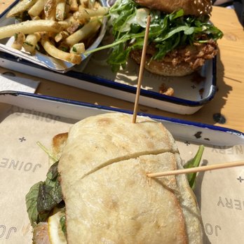 Joinery - Fried Chicken Sandwich Porchetta Sandwich - American Near Me - Sausalito, California Joinery - Fried Chicken Sandwich Porchetta Sandwich - American Near Me - Sausalito, California
