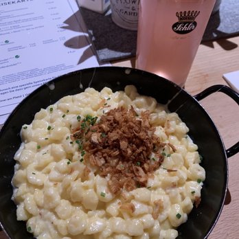 Augustiner am Platzl - Allgäuer Käsespätzle and Rhubarbschorle - German Near Me - Munich, BY