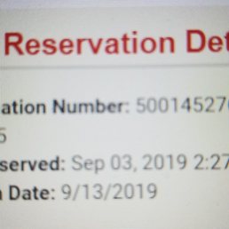 I guess having a formal reservation doesn't matter. I guess having a formal reservation doesn't matter.