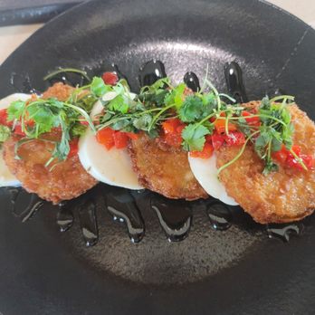 Chef Point Bar & Restaurant - Fried green tomatoes!!!!! So fresh, crispy, and lite! - New American Near Me - Colleyville, Texas
