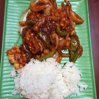 Malay Satay Hut - Sambal Squid lunch special - Malaysian Near Me - Bellevue, Washington