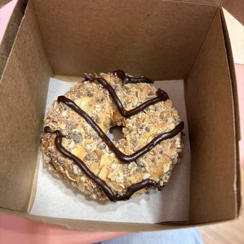 Moonbridge Doughnut Studio - Girl Scout Samoa donut - Donuts Near Me - Long Beach, California Moonbridge Doughnut Studio - Girl Scout Samoa donut - Donuts Near Me - Long Beach, California