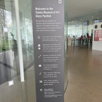 Glass Pavillion - Welcome Sign - Art Museums Near Me - Toledo, Ohio