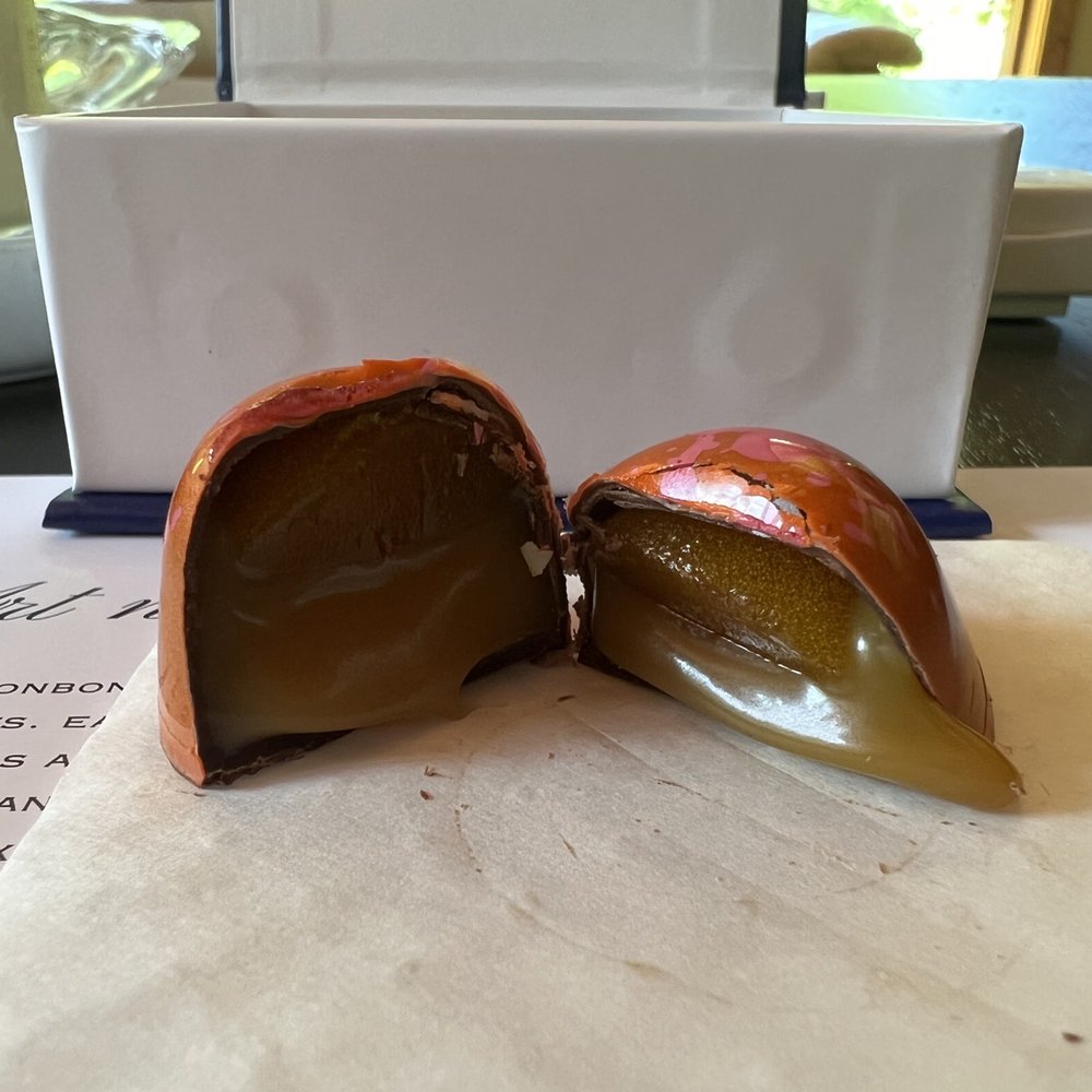 EJ Chocolates - Mango Passion Fruit Bon Bon - Chocolatiers & Shops Near Me - Woodstock, New York EJ Chocolates - Mango Passion Fruit Bon Bon - Chocolatiers & Shops Near Me - Woodstock, New York