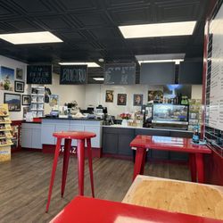 Tazza Caffe & Paninoteca - Facing the back of the shop from the front.