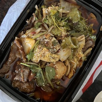 Hi Pot - Beef Combination Spice Pot with Napa cabbage and cuttlefish balls - Szechuan Near Me - Cupertino, California Hi Pot - Beef Combination Spice Pot with Napa cabbage and cuttlefish balls - Szechuan Near Me - Cupertino, California