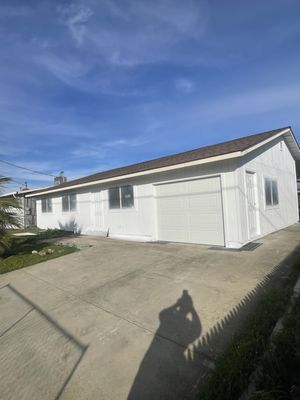 Exterior painting. - Before and after of exterior painting.