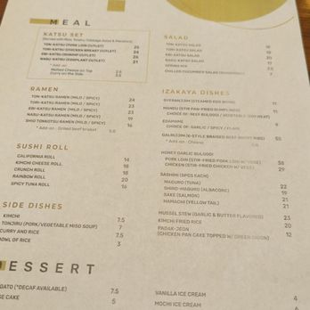 Katsuyama - Pricey menu!  This is Palm Desert, come on man! - Izakaya Near Me - Palm Desert, California