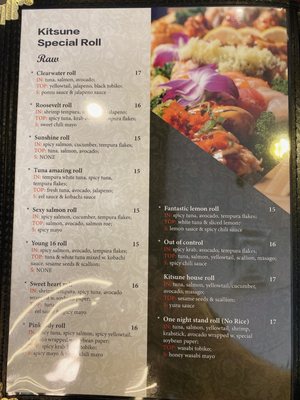Menu photo 3 Kitsune Sushi House Clearwater, FL