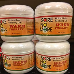 Sore No More Natural Pain Relieving Gel WARM Therapy.  Great for arthritis